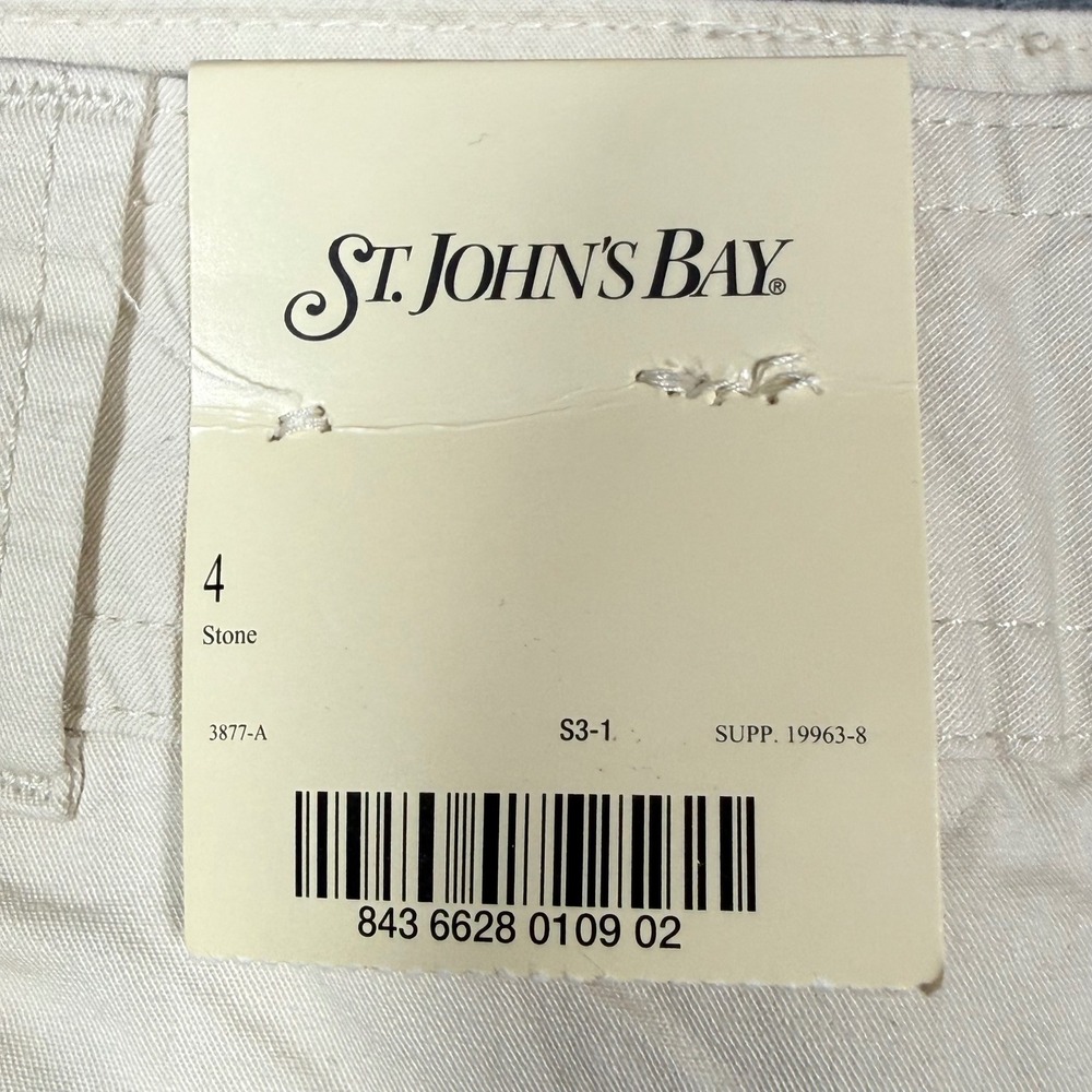 St. John's Bay Womens Beige Cargo Skort Size 4 Stretch Cotton Utility Mini Skirt - Picture 11 of 13